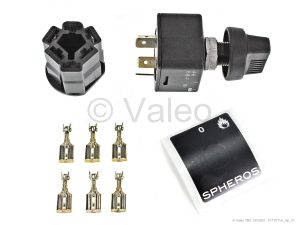 SWITCH WITH LIGHT BULB 24 V AND CONNECTOR HOUSING